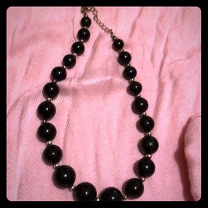 Black beaded necklace